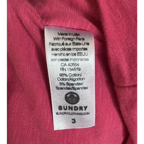 Anthropologie Sundry Gradient Navy/Pink Tie Dye Ombre Dress Size 3 Large - Picture 5 of 9